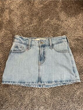 Hollister Light Blue Denim Mini Skirt